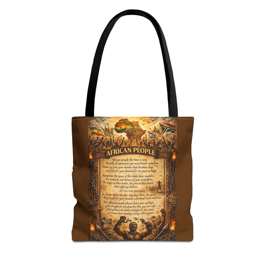 African People Brown Tote Bag