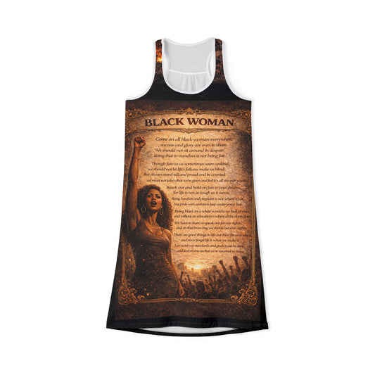 Women's Racerback Dress - Black Woman