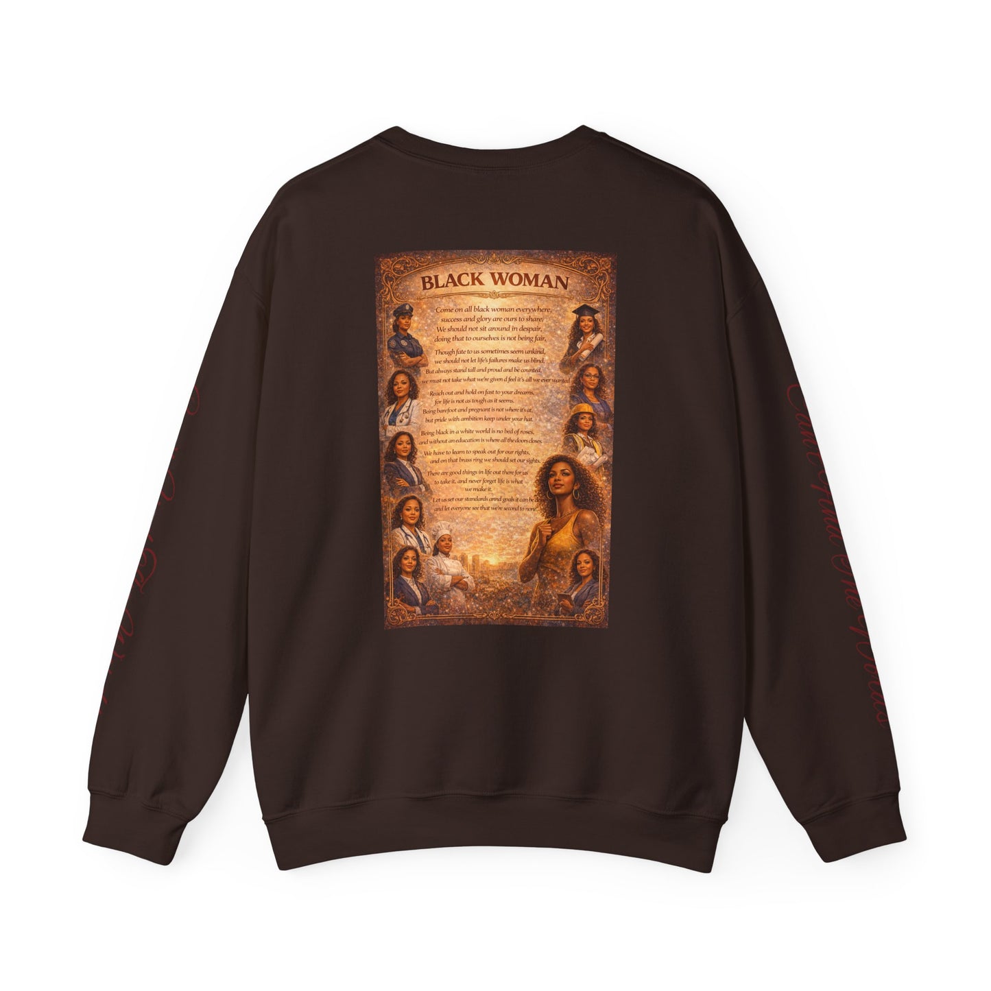 Black Woman - Unisex Heavy Blend™ Crewneck Sweatshirt