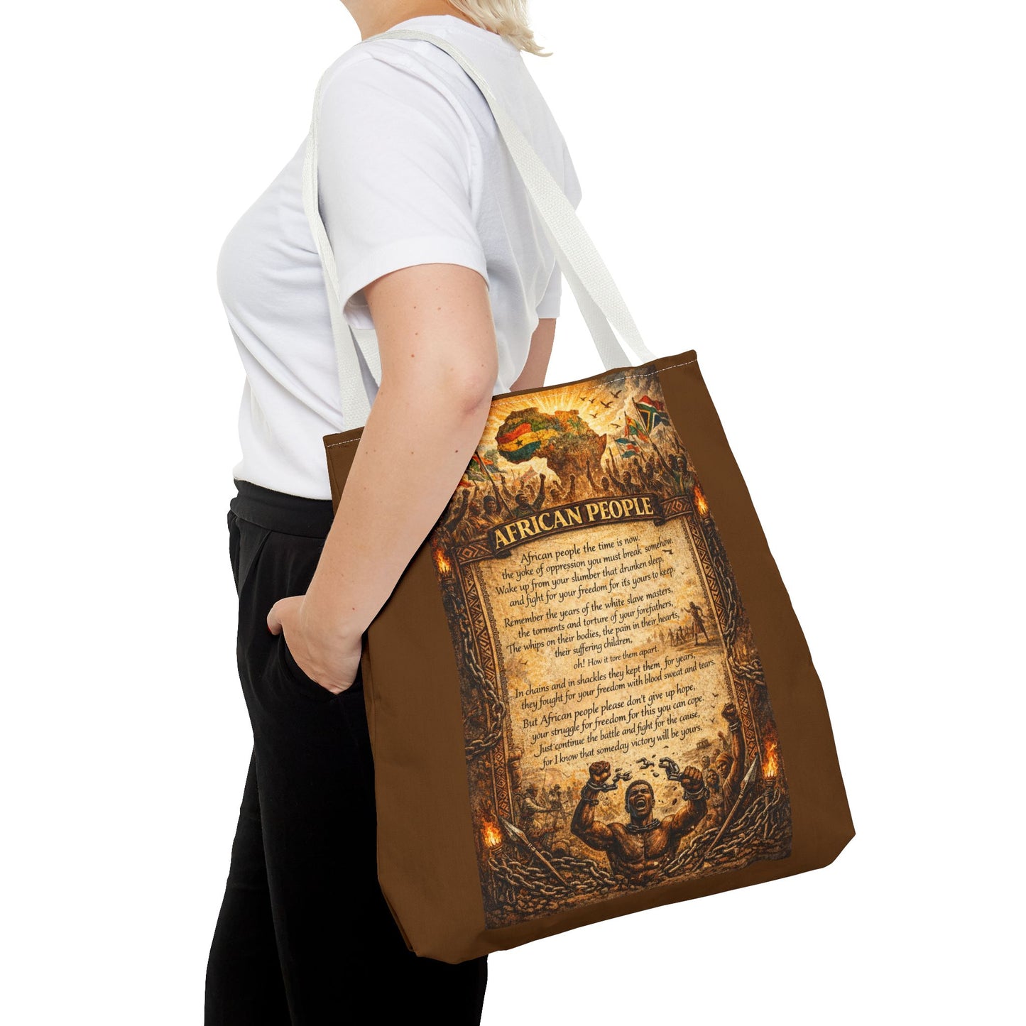 African People Brown Tote Bag