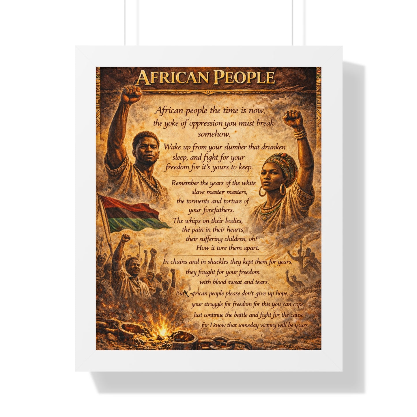 African People Framed Vertical Poster