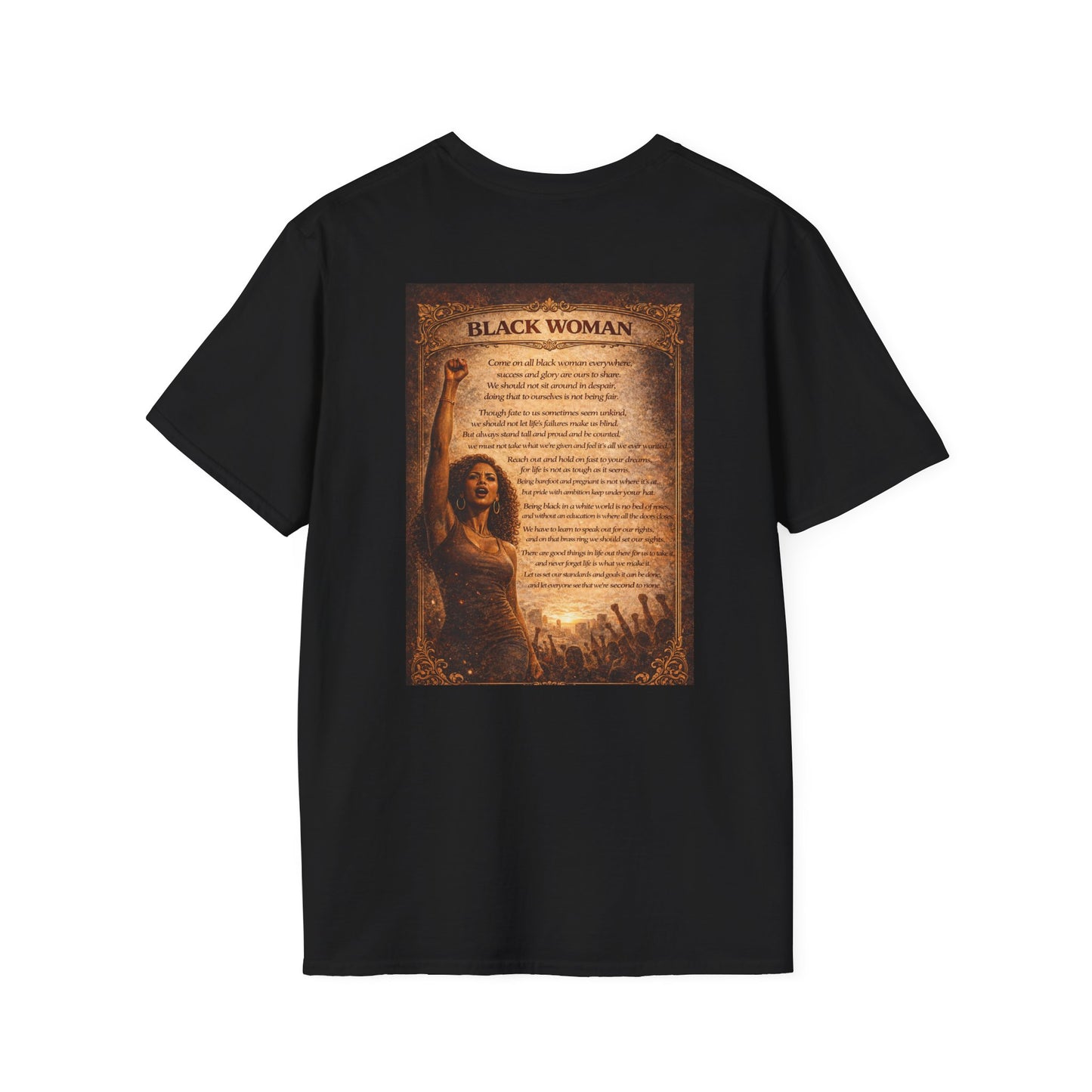 Black Woman - Unisex Softstyle T-Shirt