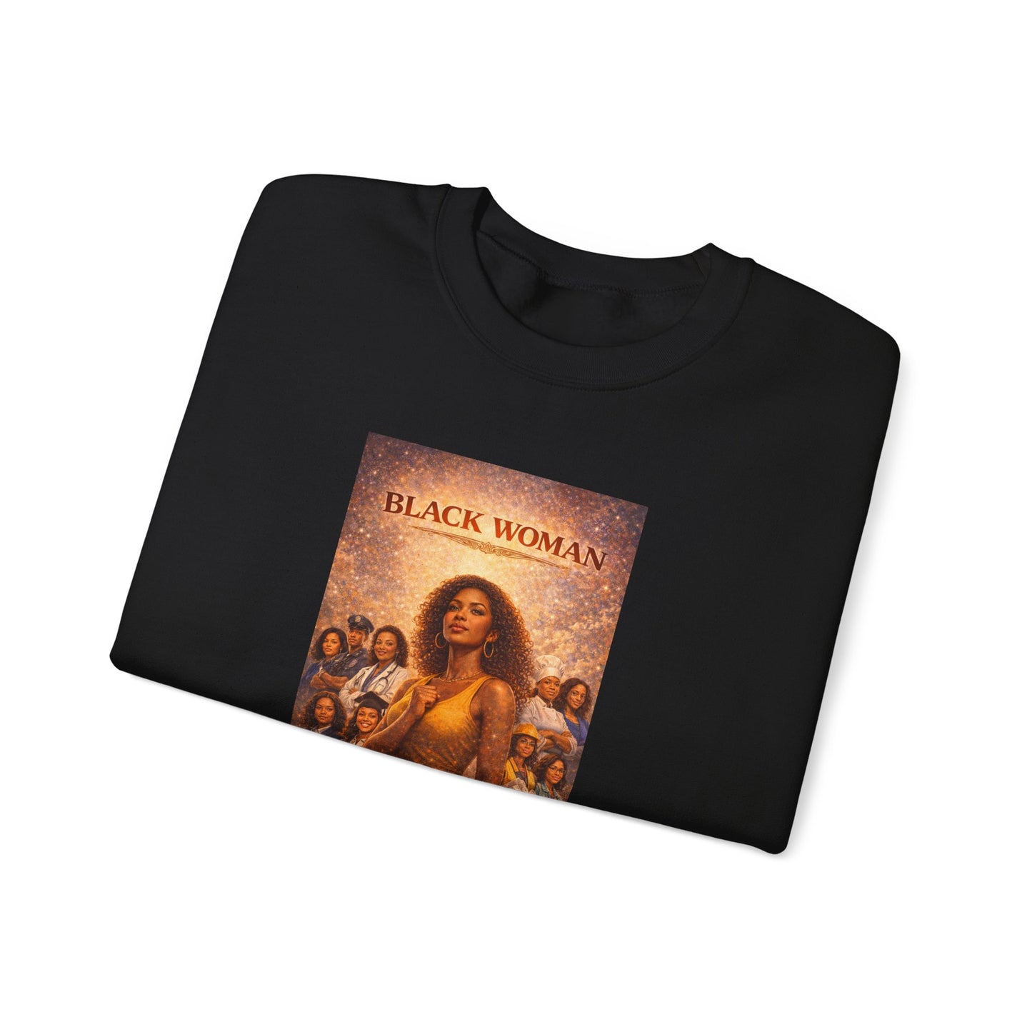 Black Woman - Unisex Heavy Blend™ Crewneck Sweatshirt