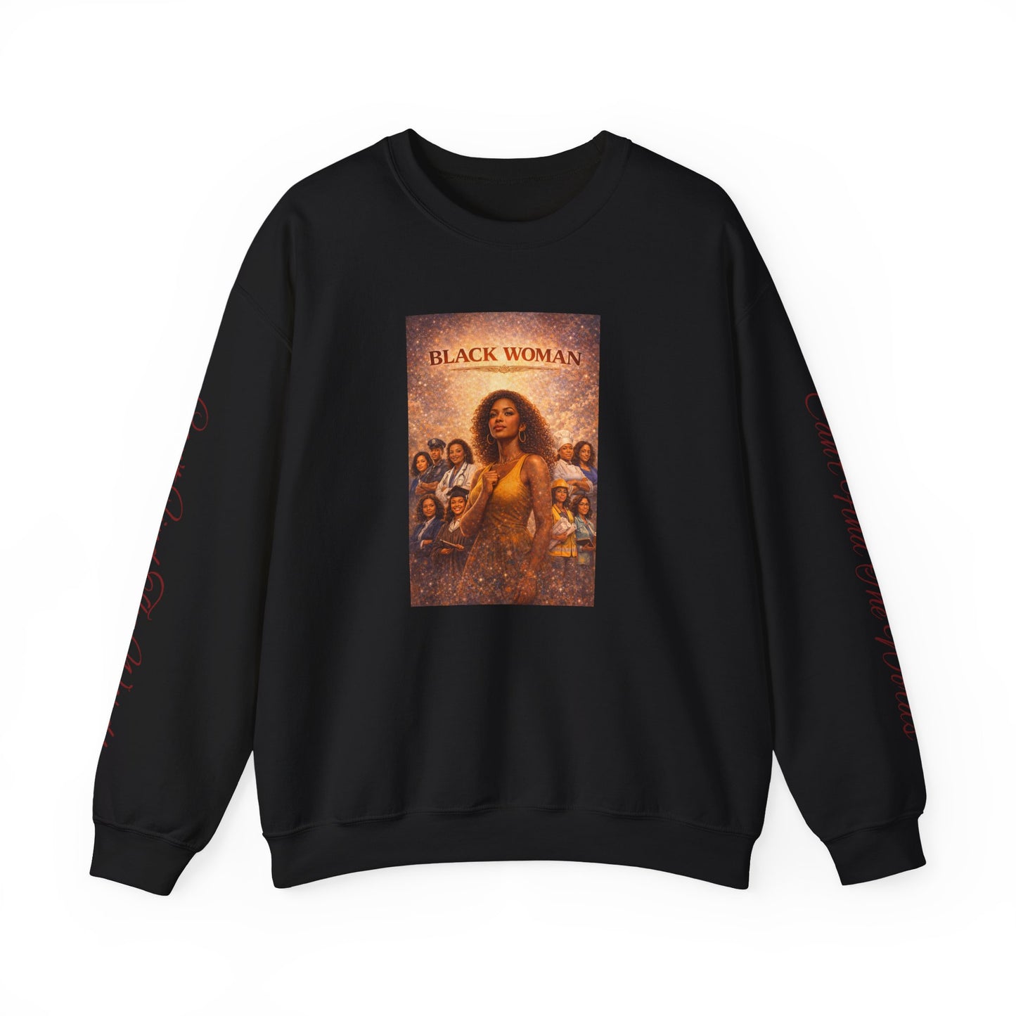 Black Woman - Unisex Heavy Blend™ Crewneck Sweatshirt