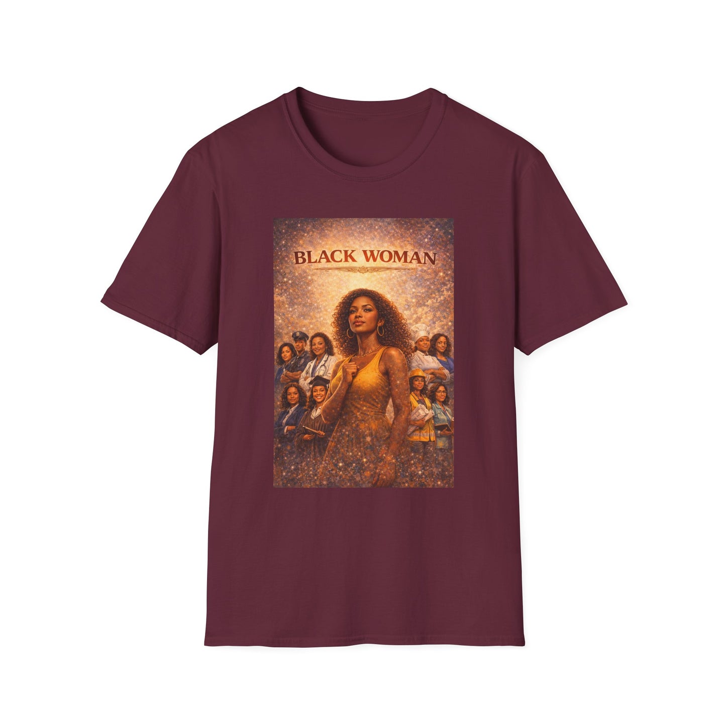 Black Woman - Unisex Softstyle T-Shirt