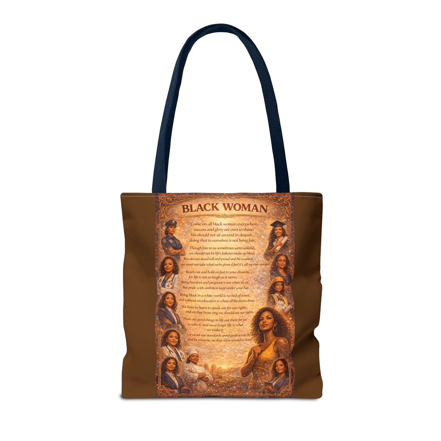 Black Woman Tote Bag
