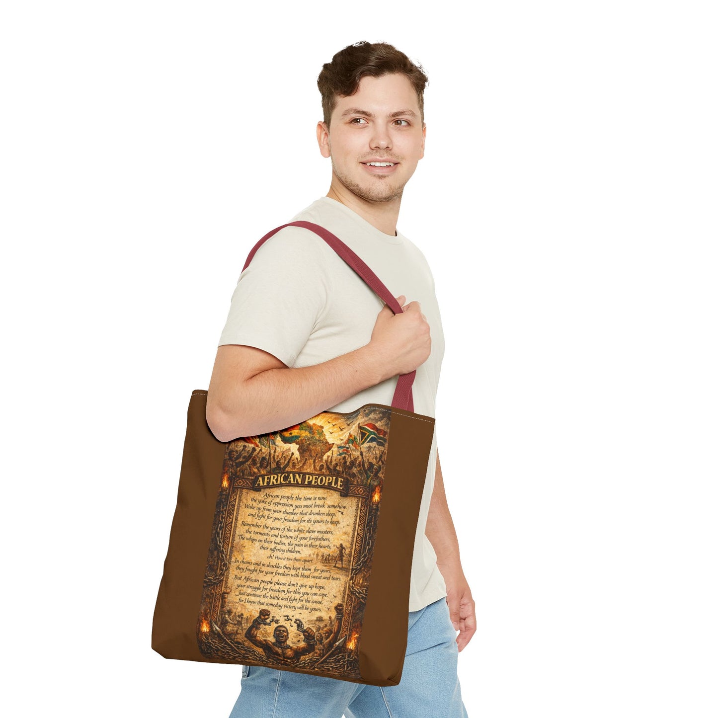 African People Brown Tote Bag