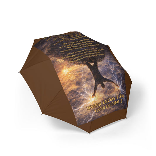 I Might Bend Brown Semi-Automatic Foldable Umbrella