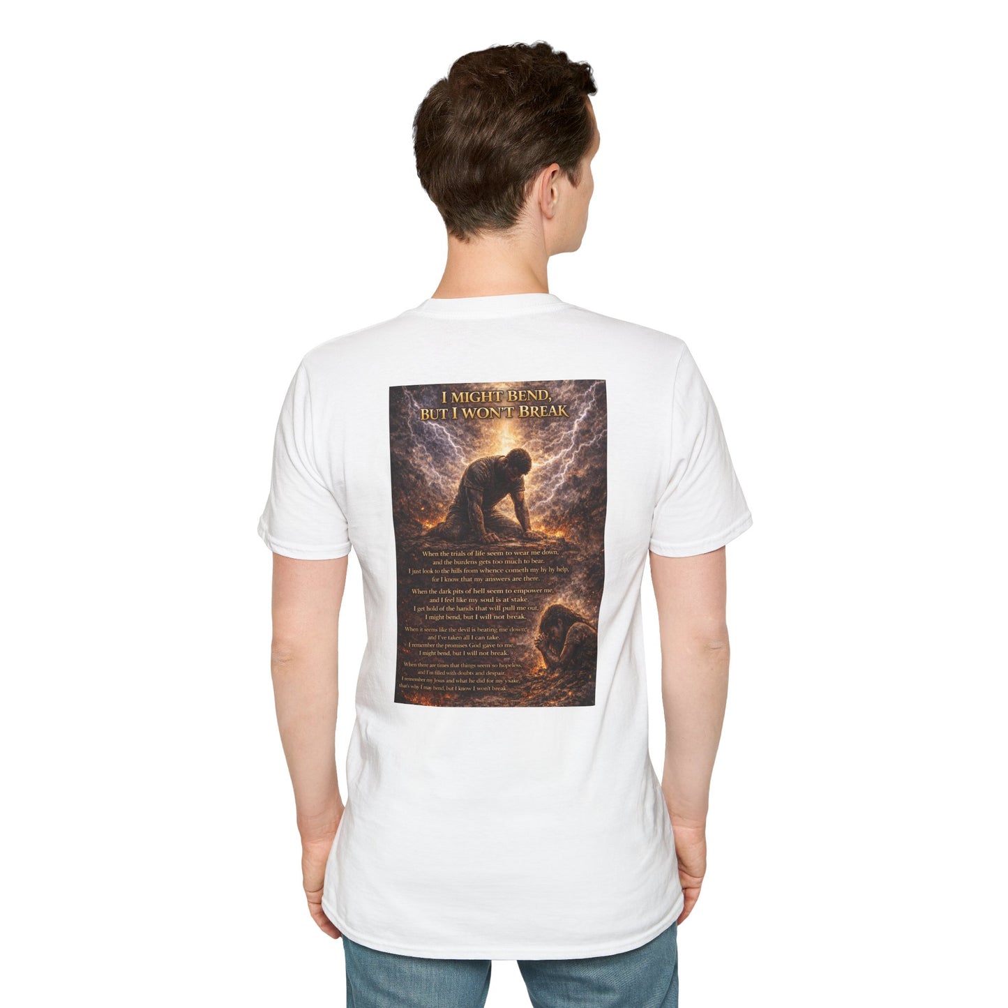 I Might Bend, But I Won't Break - Unisex Softstyle T-Shirt