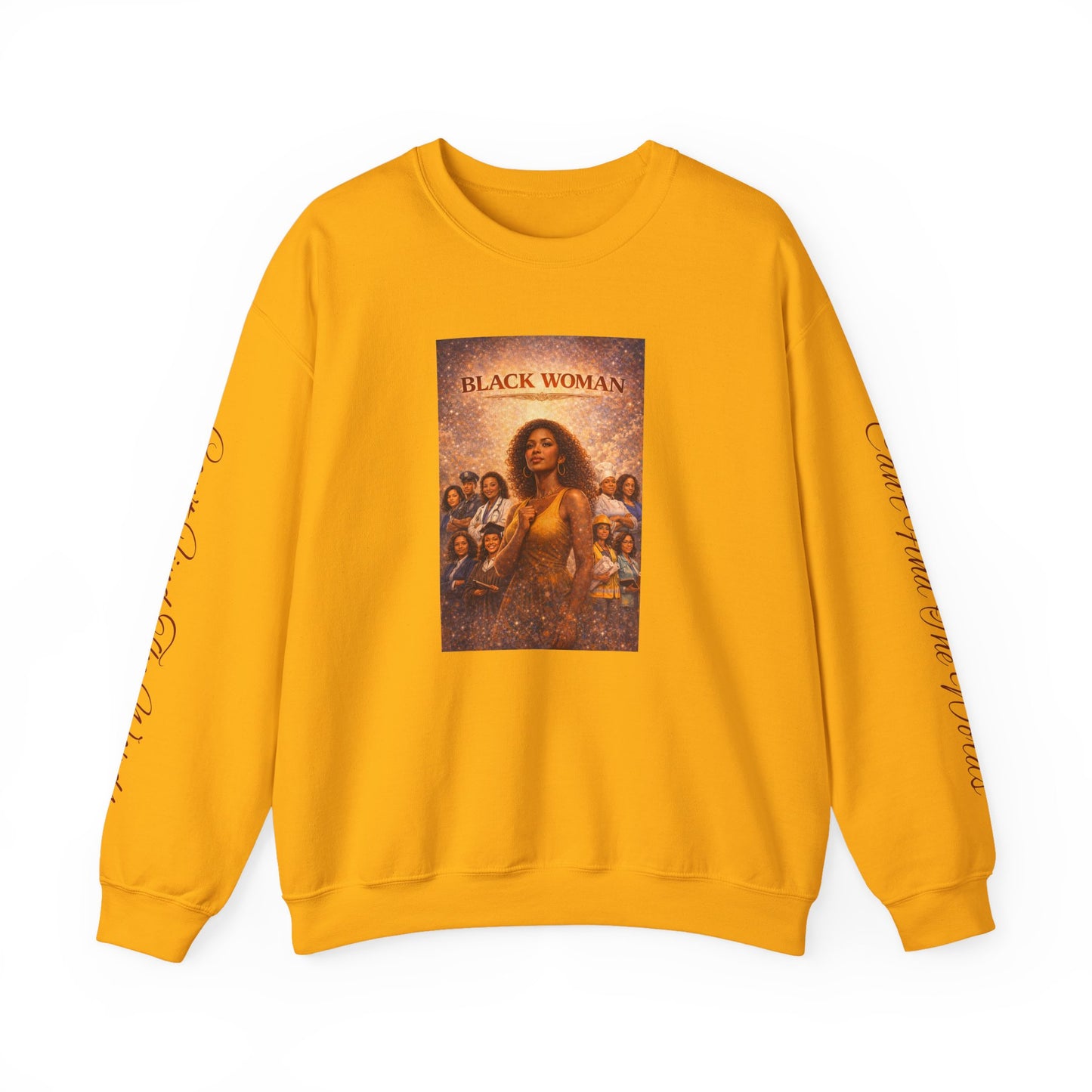 Black Woman - Unisex Heavy Blend™ Crewneck Sweatshirt