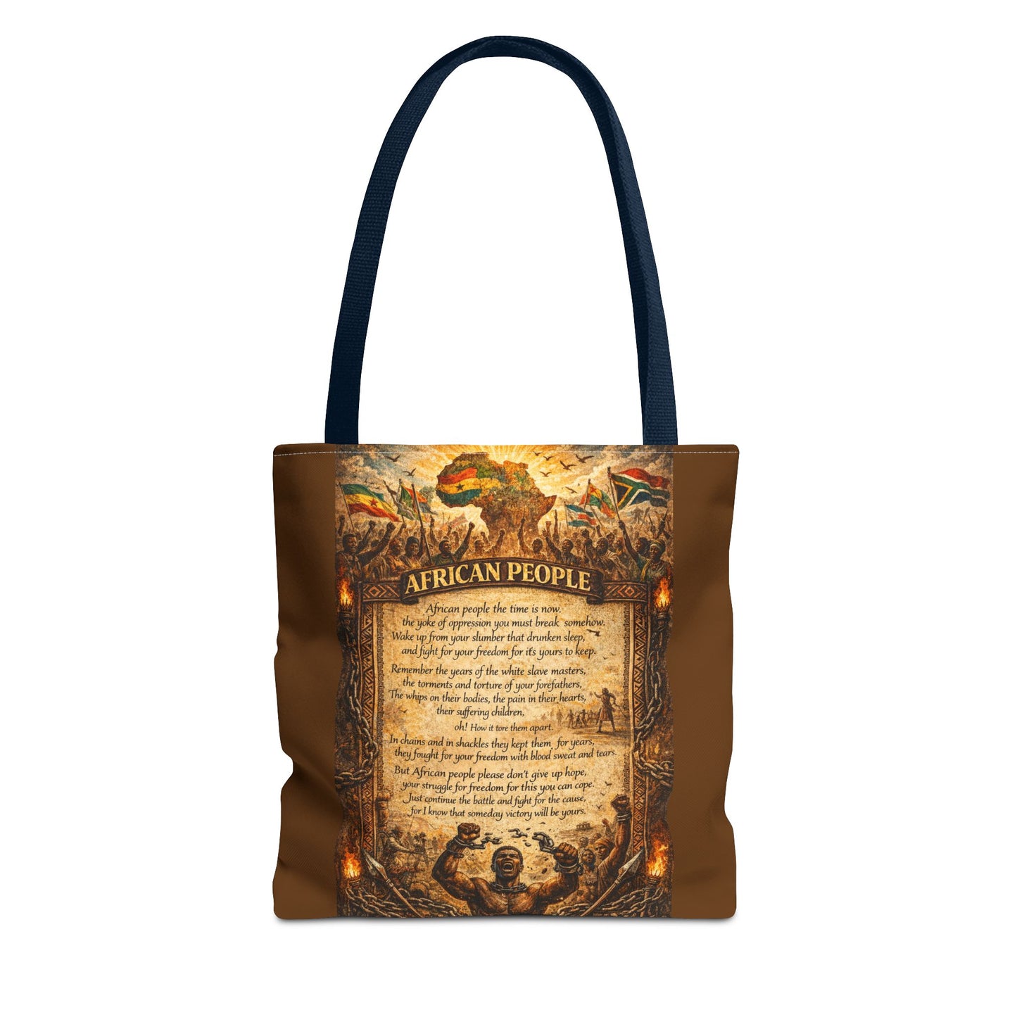 African People Brown Tote Bag
