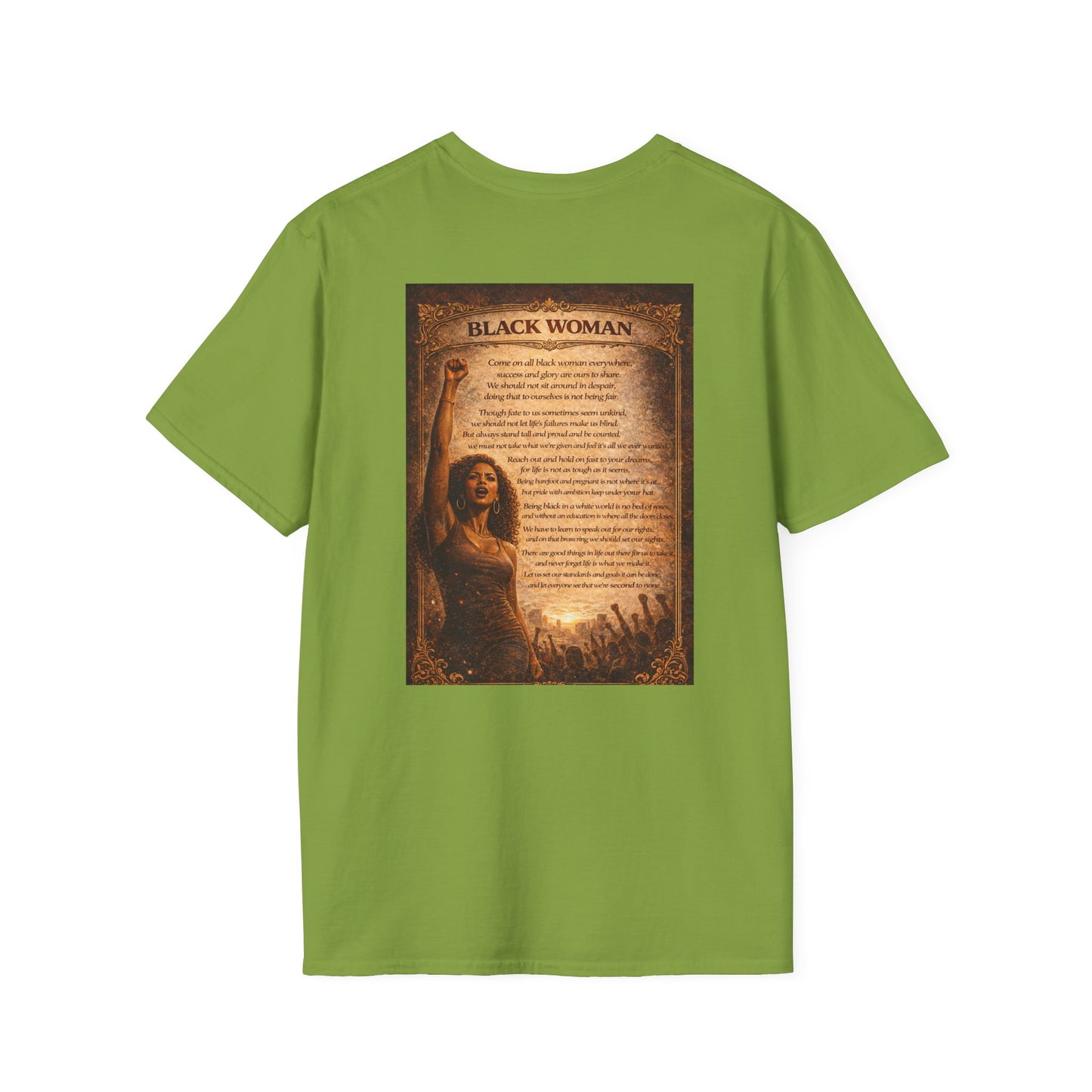 Black Woman - Unisex Softstyle T-Shirt