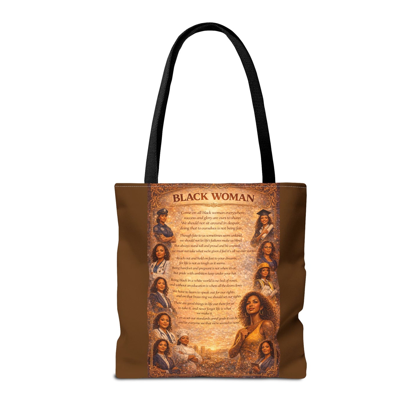 Black Woman Tote Bag