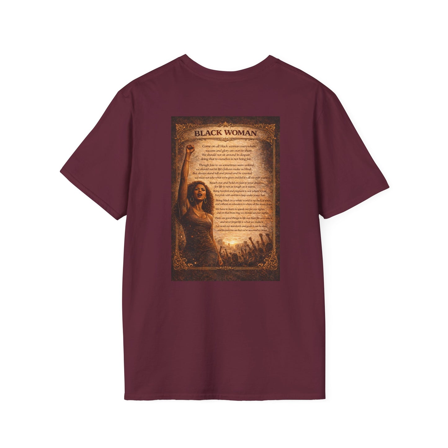Black Woman - Unisex Softstyle T-Shirt