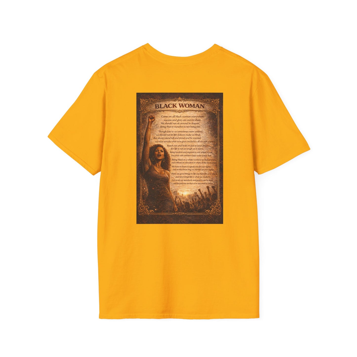Black Woman - Unisex Softstyle T-Shirt