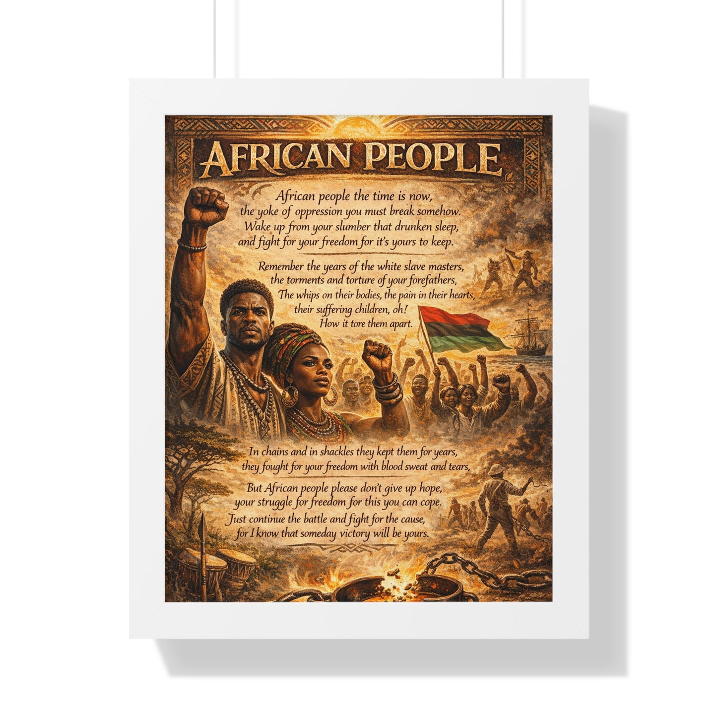 African People 2 Framed Vertical Poster