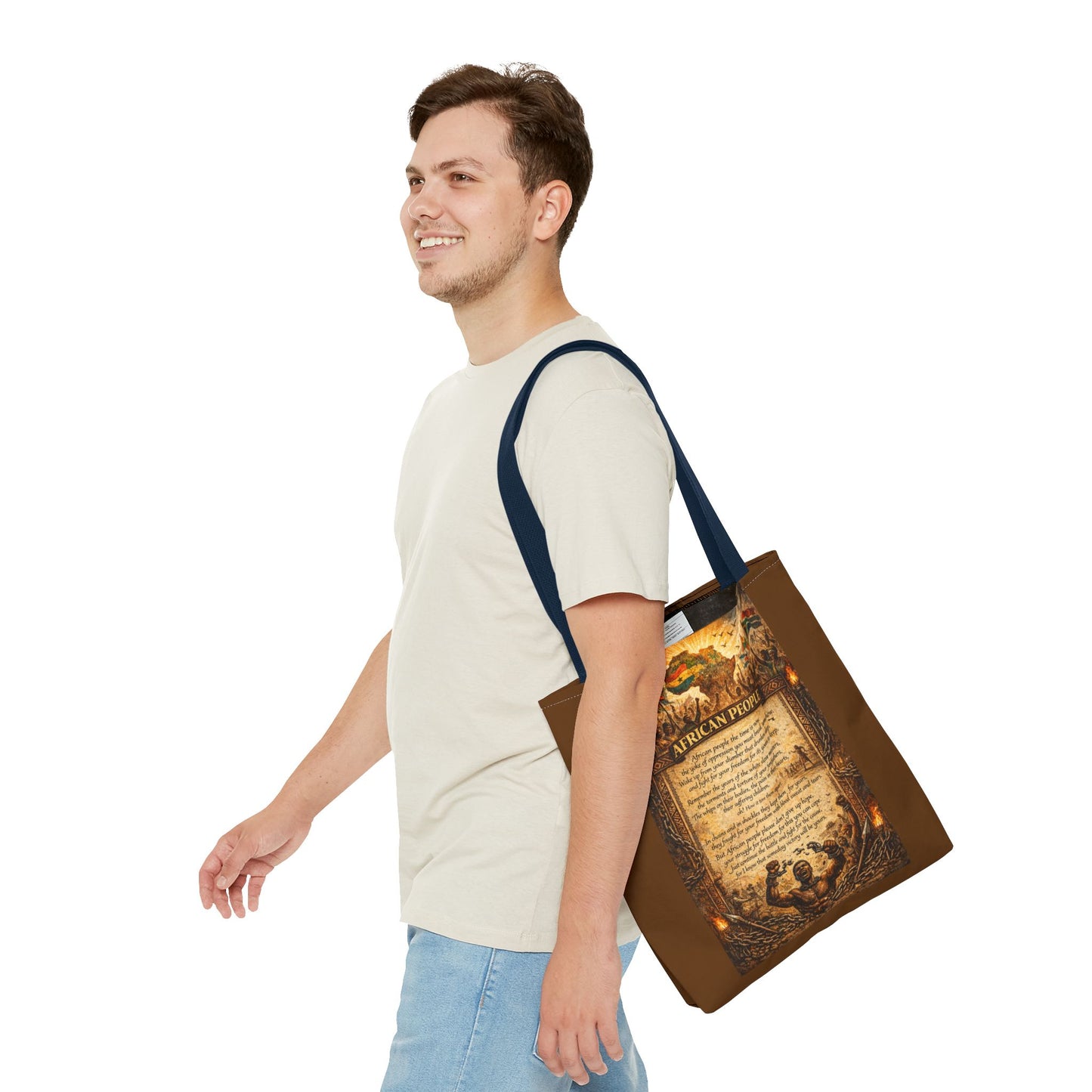 African People Brown Tote Bag