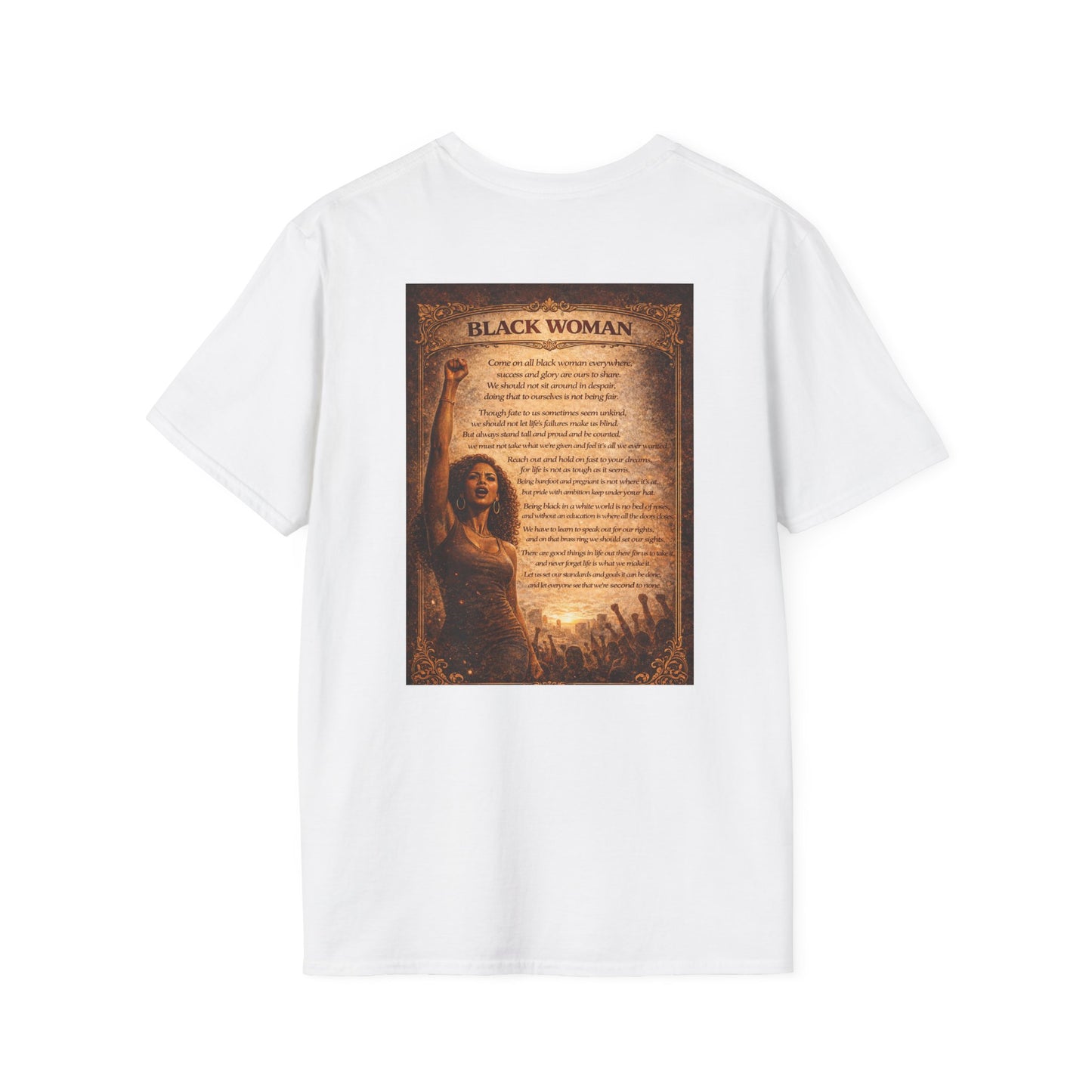 Black Woman - Unisex Softstyle T-Shirt