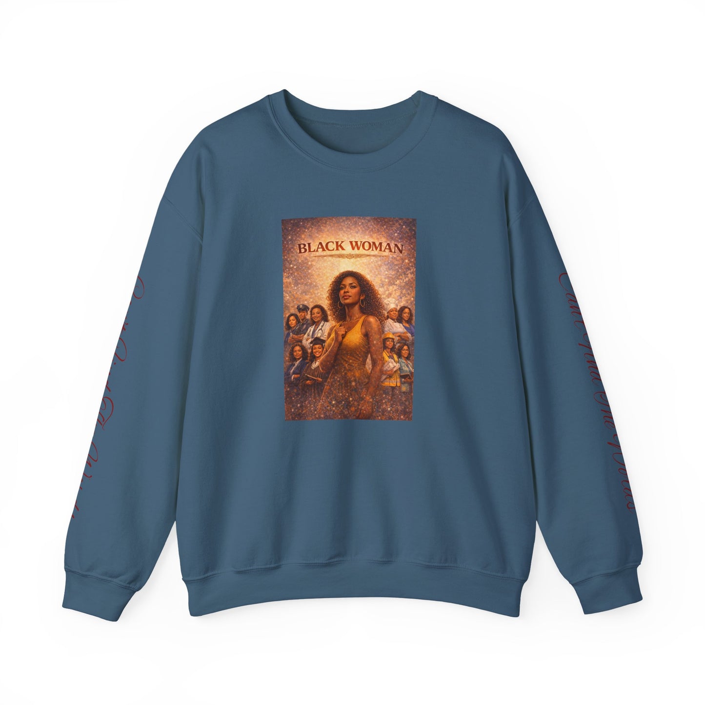 Black Woman - Unisex Heavy Blend™ Crewneck Sweatshirt