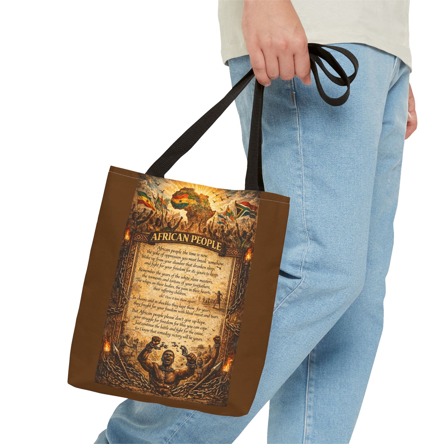 African People Brown Tote Bag