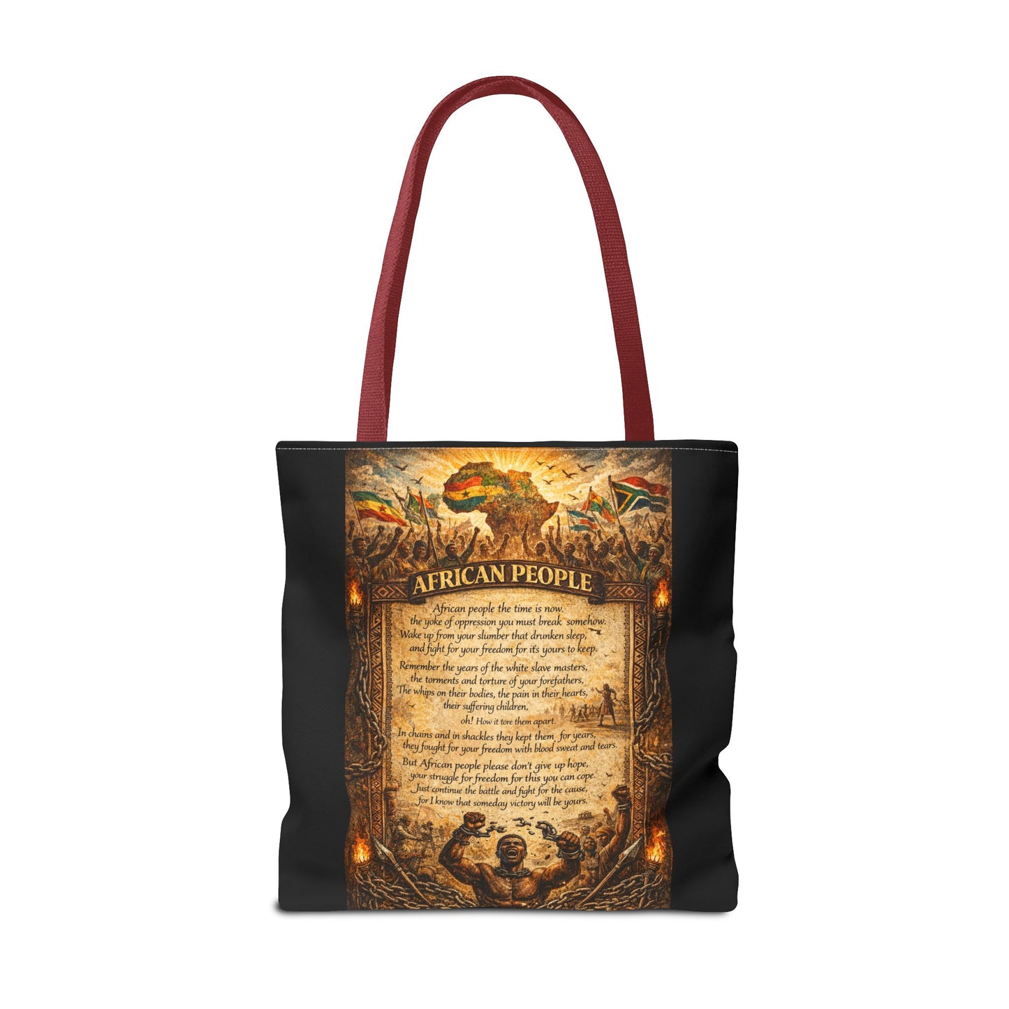 African People Black Tote Bag