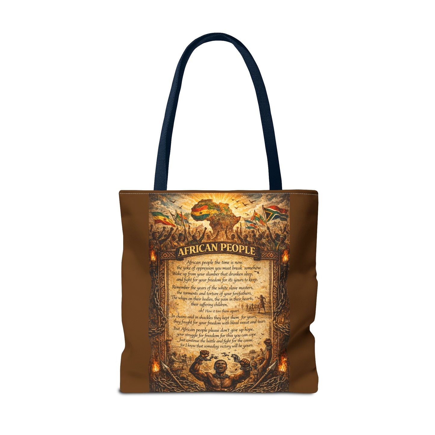 African People Brown Tote Bag