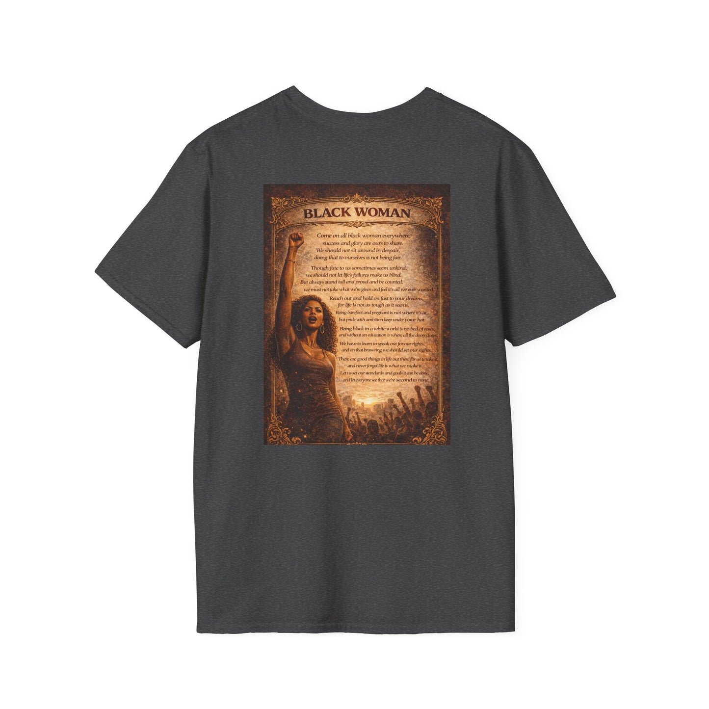 Black Woman - Unisex Softstyle T-Shirt