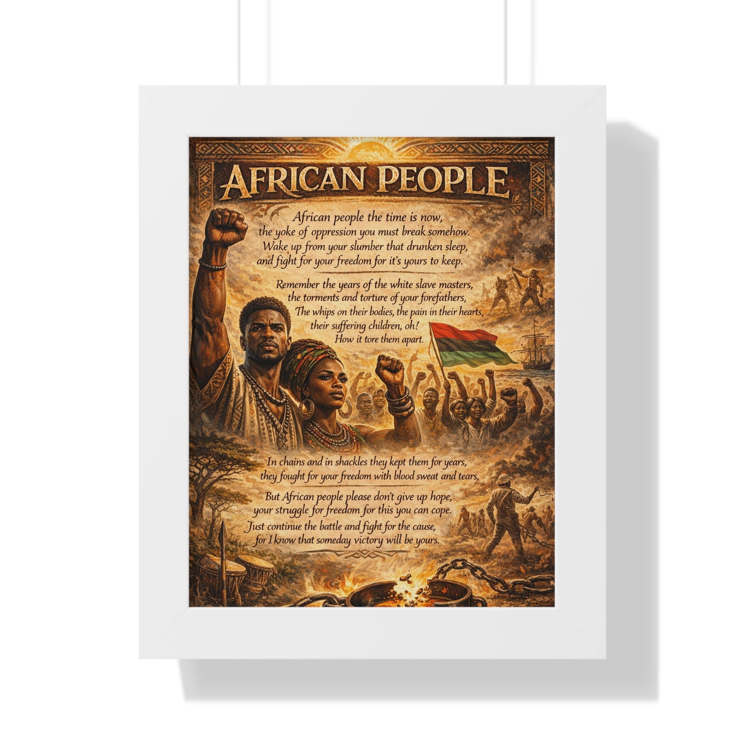 African People 2 Framed Vertical Poster