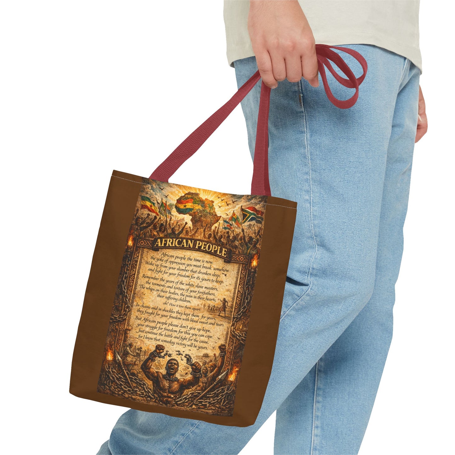 African People Brown Tote Bag