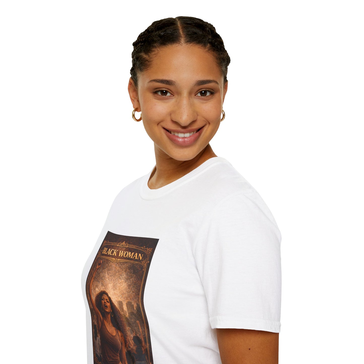 Black Woman - Unisex Softstyle T-Shirt