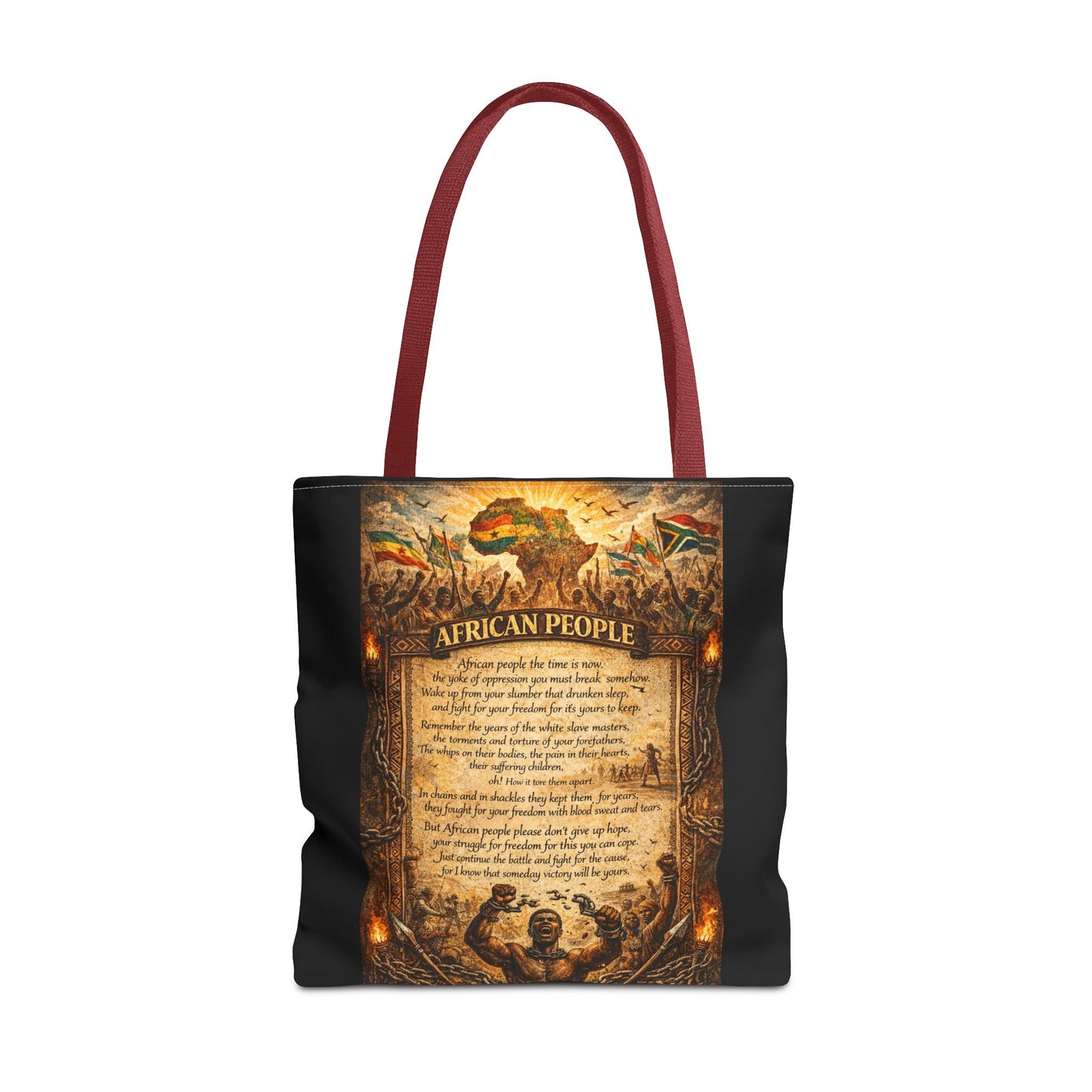 African People Black Tote Bag