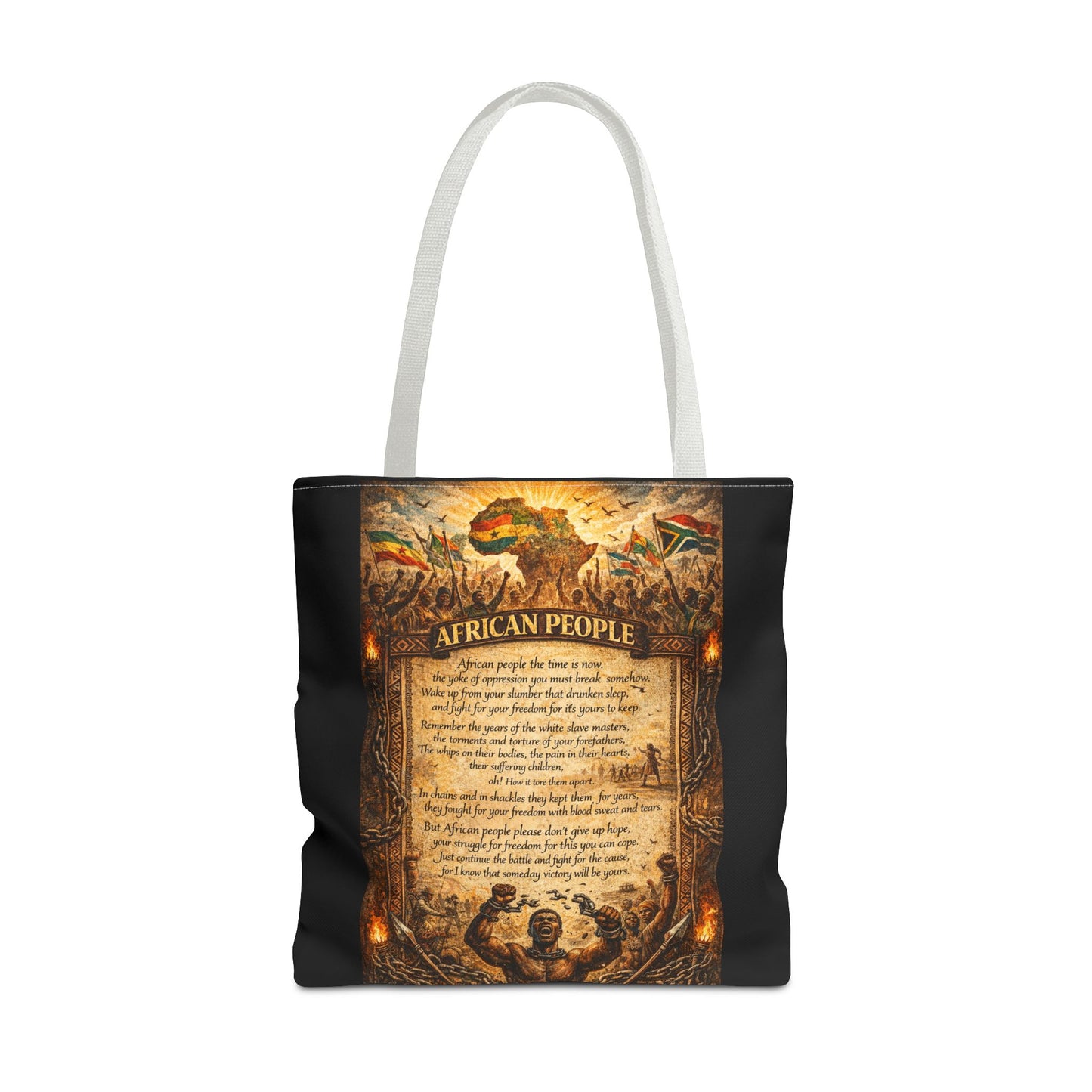 African People Black Tote Bag