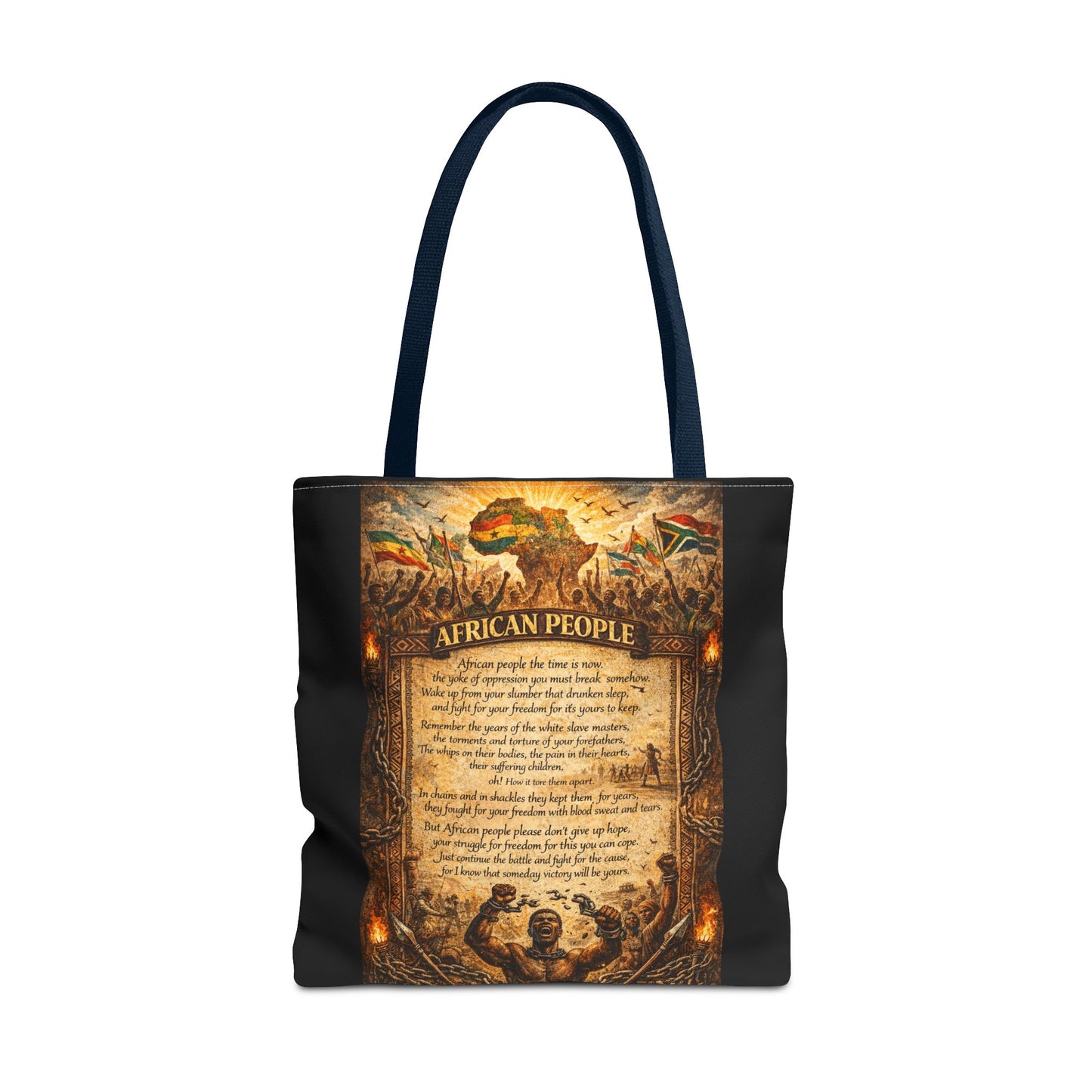 African People Black Tote Bag