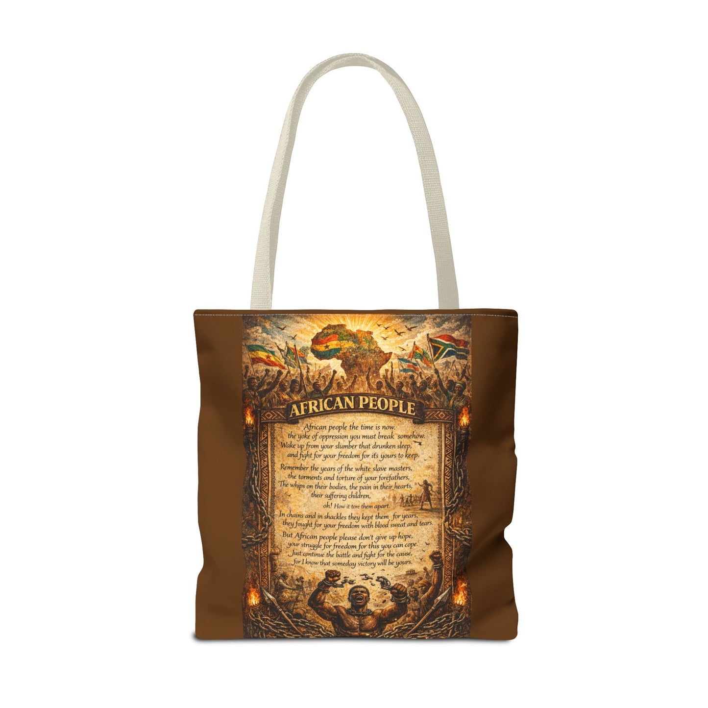 African People Brown Tote Bag