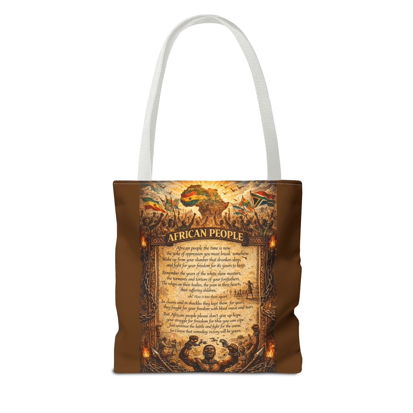 African People Brown Tote Bag