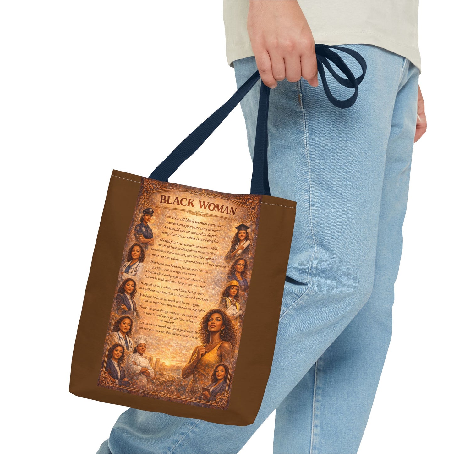 Black Woman Tote Bag
