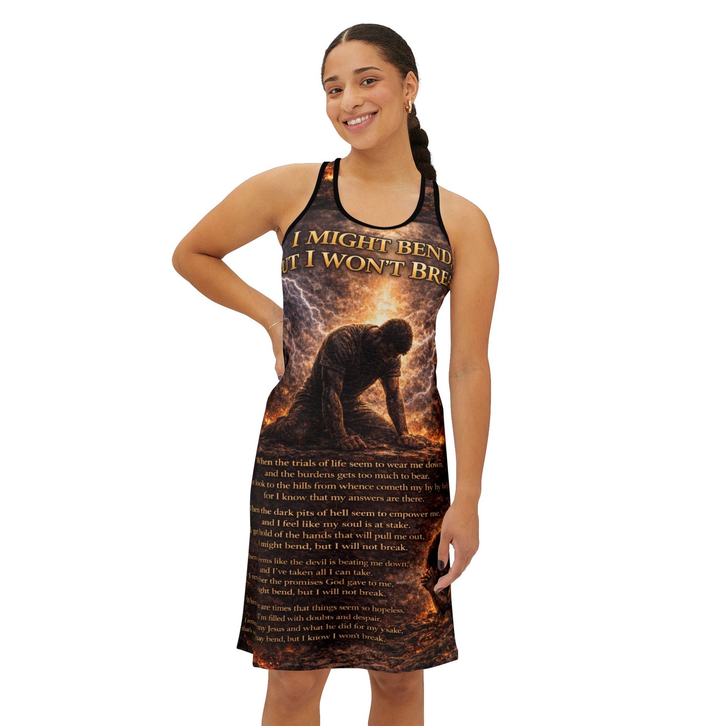 I Might Bend, I Won't Break Women's Racerback Dress