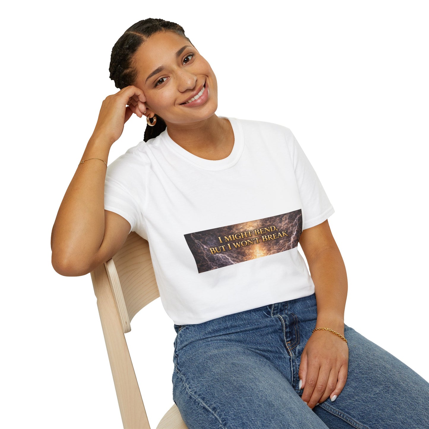 I Might Bend, But I Won't Break - Unisex Softstyle T-Shirt
