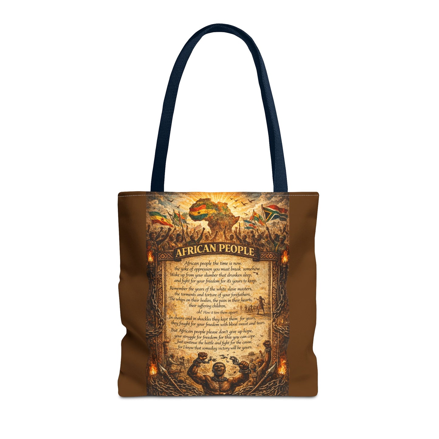 African People Brown Tote Bag