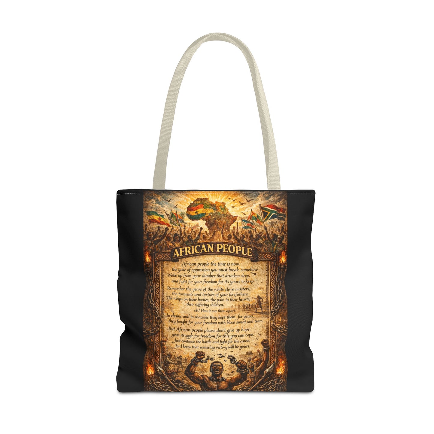 African People Black Tote Bag