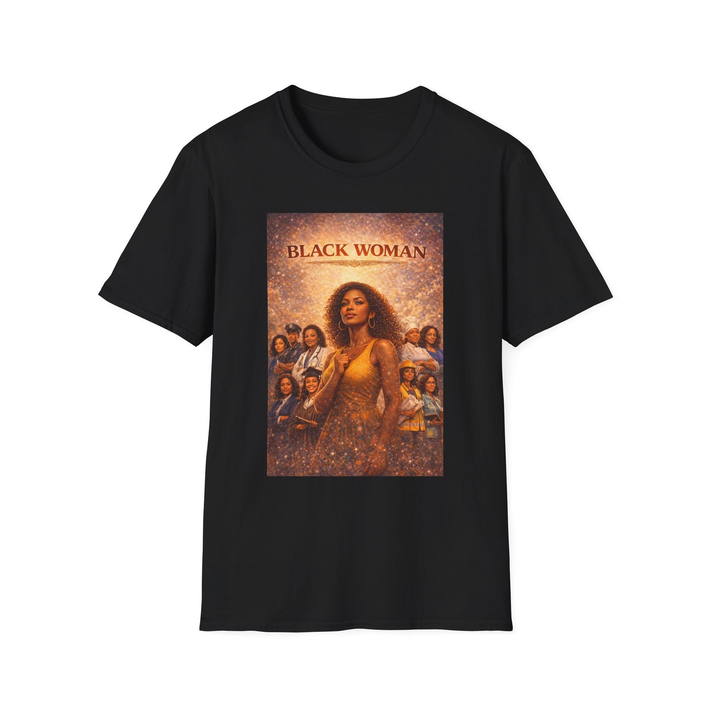 Black Woman - Unisex Softstyle T-Shirt
