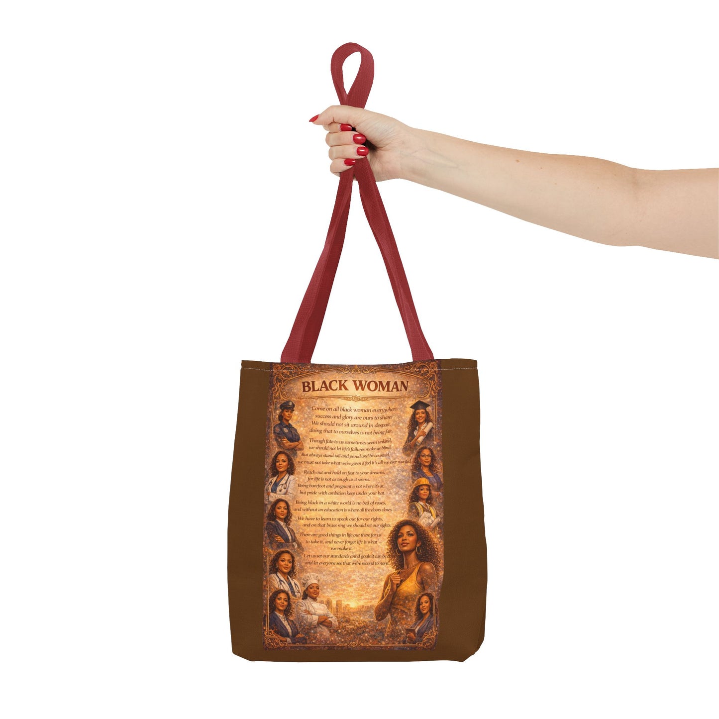 Black Woman Tote Bag
