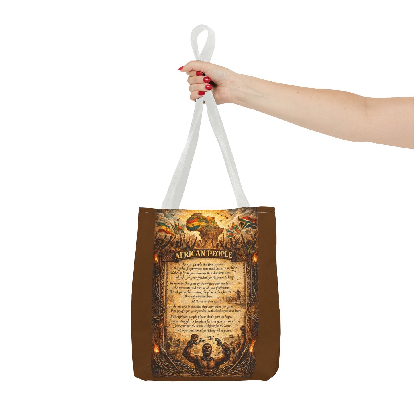 African People Brown Tote Bag