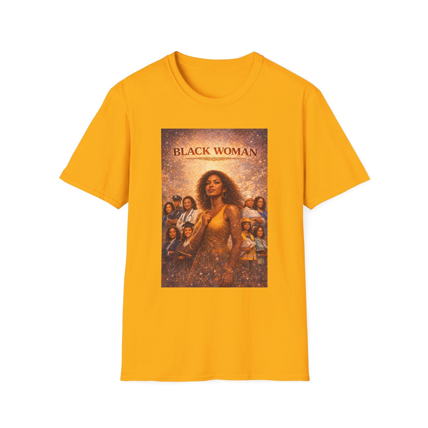 Black Woman - Unisex Softstyle T-Shirt