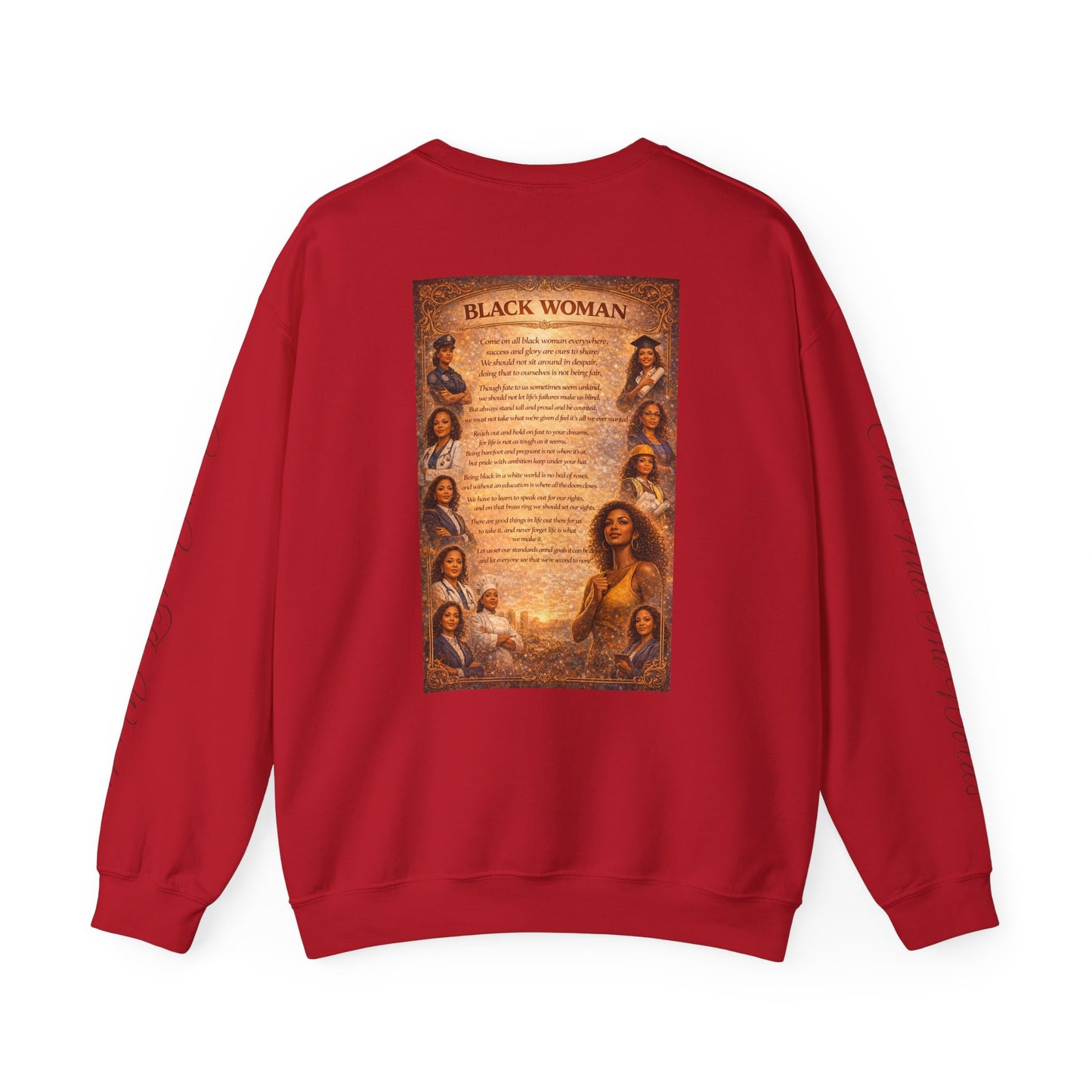 Black Woman - Unisex Heavy Blend™ Crewneck Sweatshirt