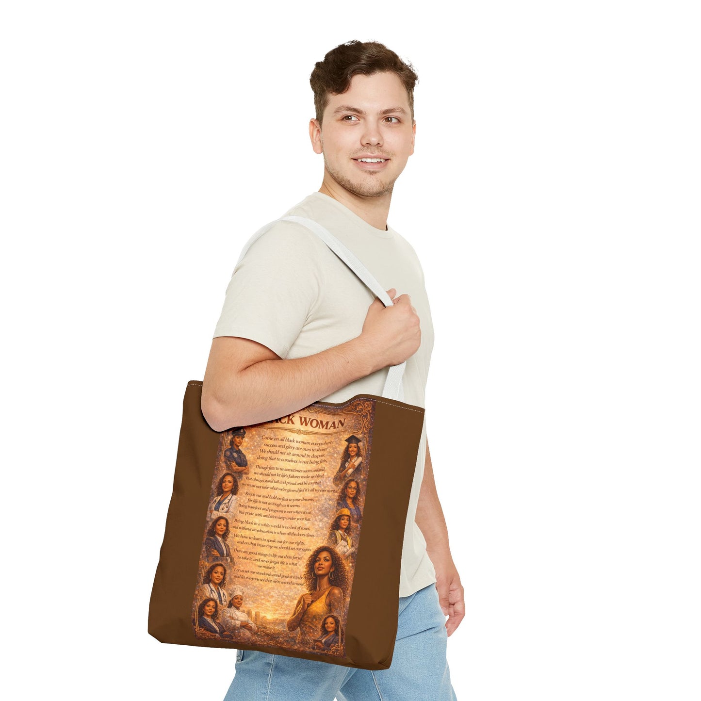 Black Woman Tote Bag