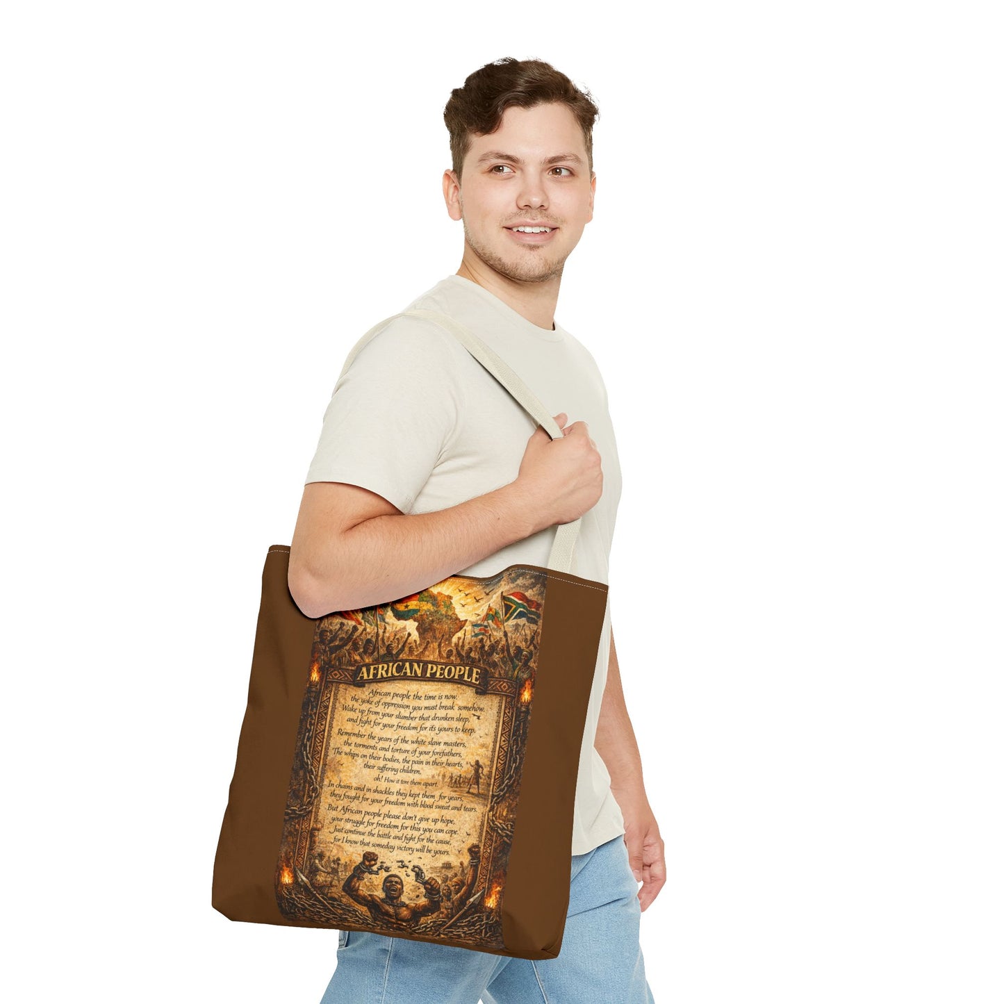 African People Brown Tote Bag
