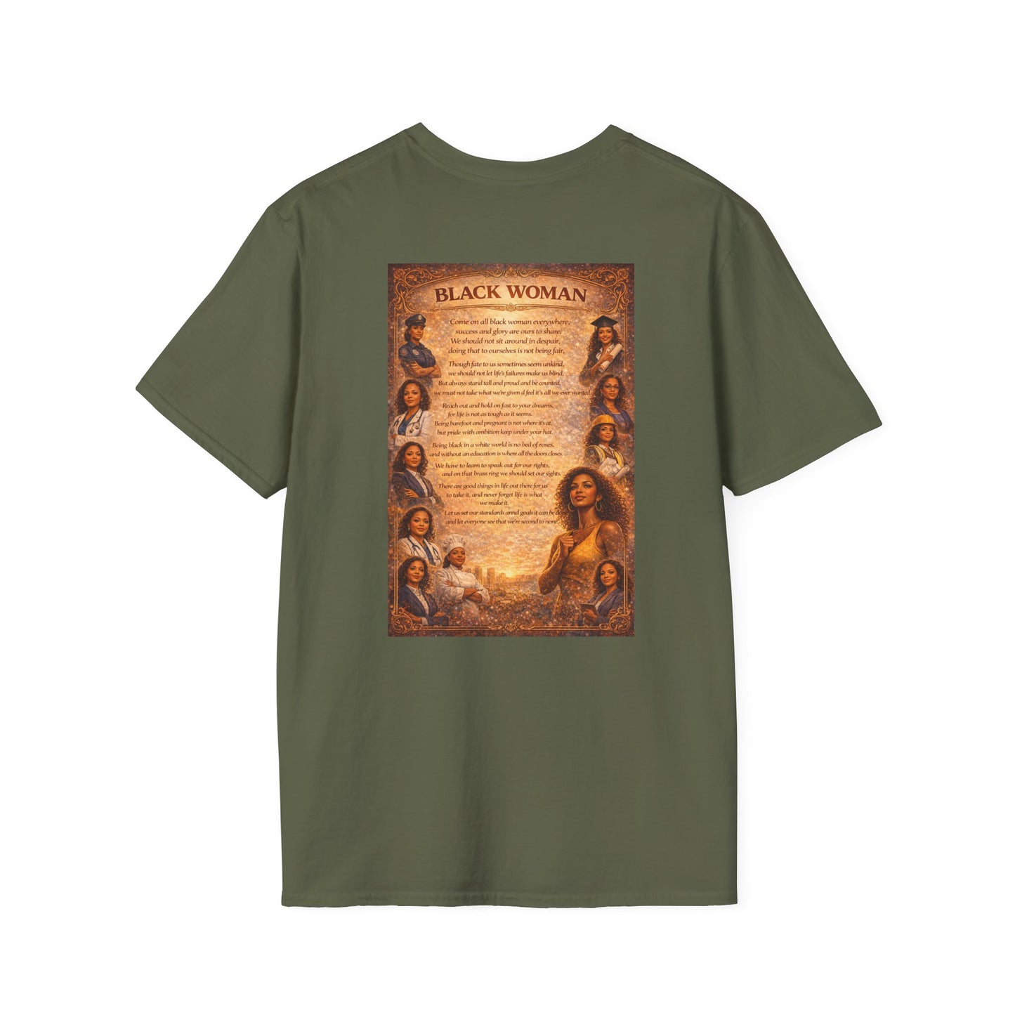 Black Woman - Unisex Softstyle T-Shirt