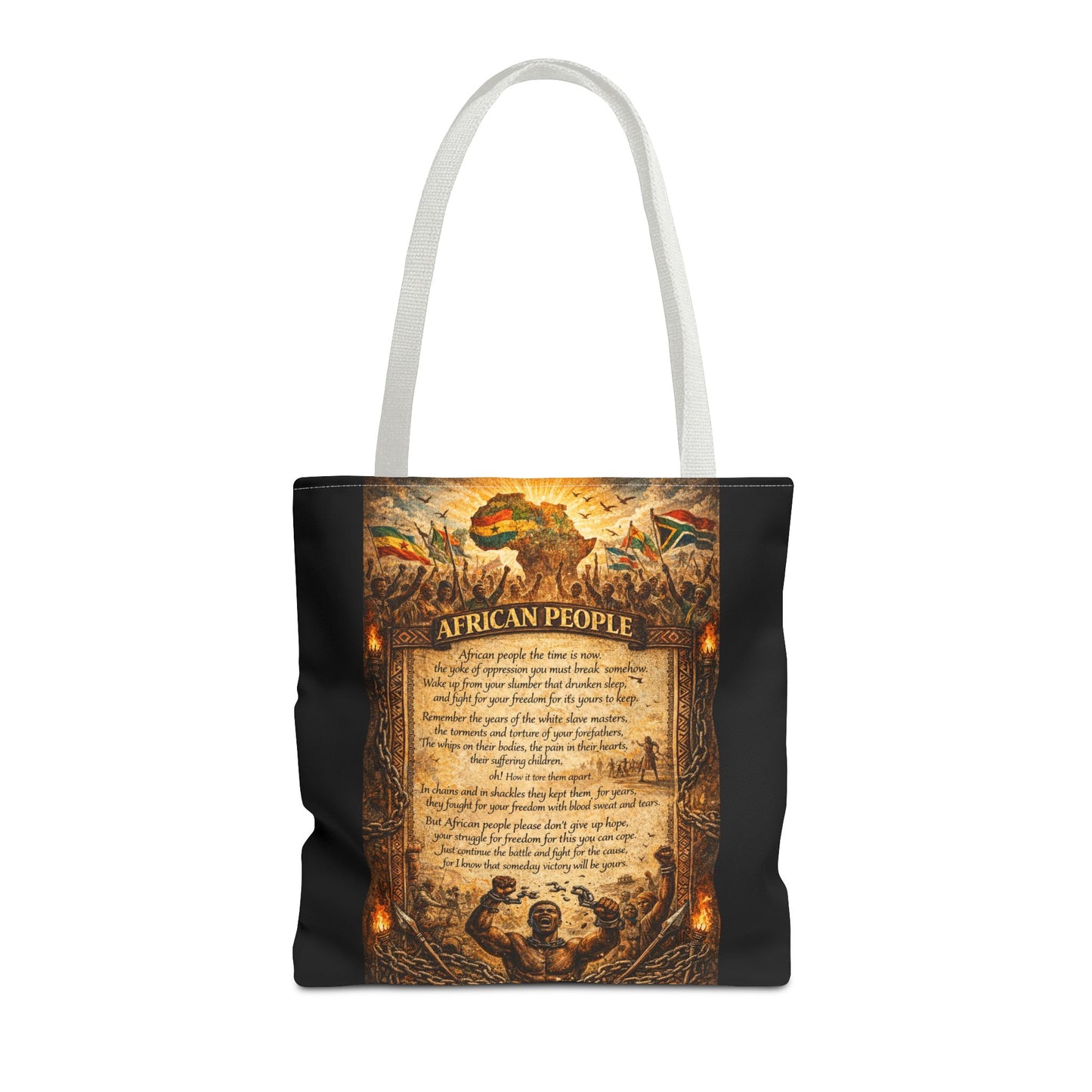 African People Black Tote Bag