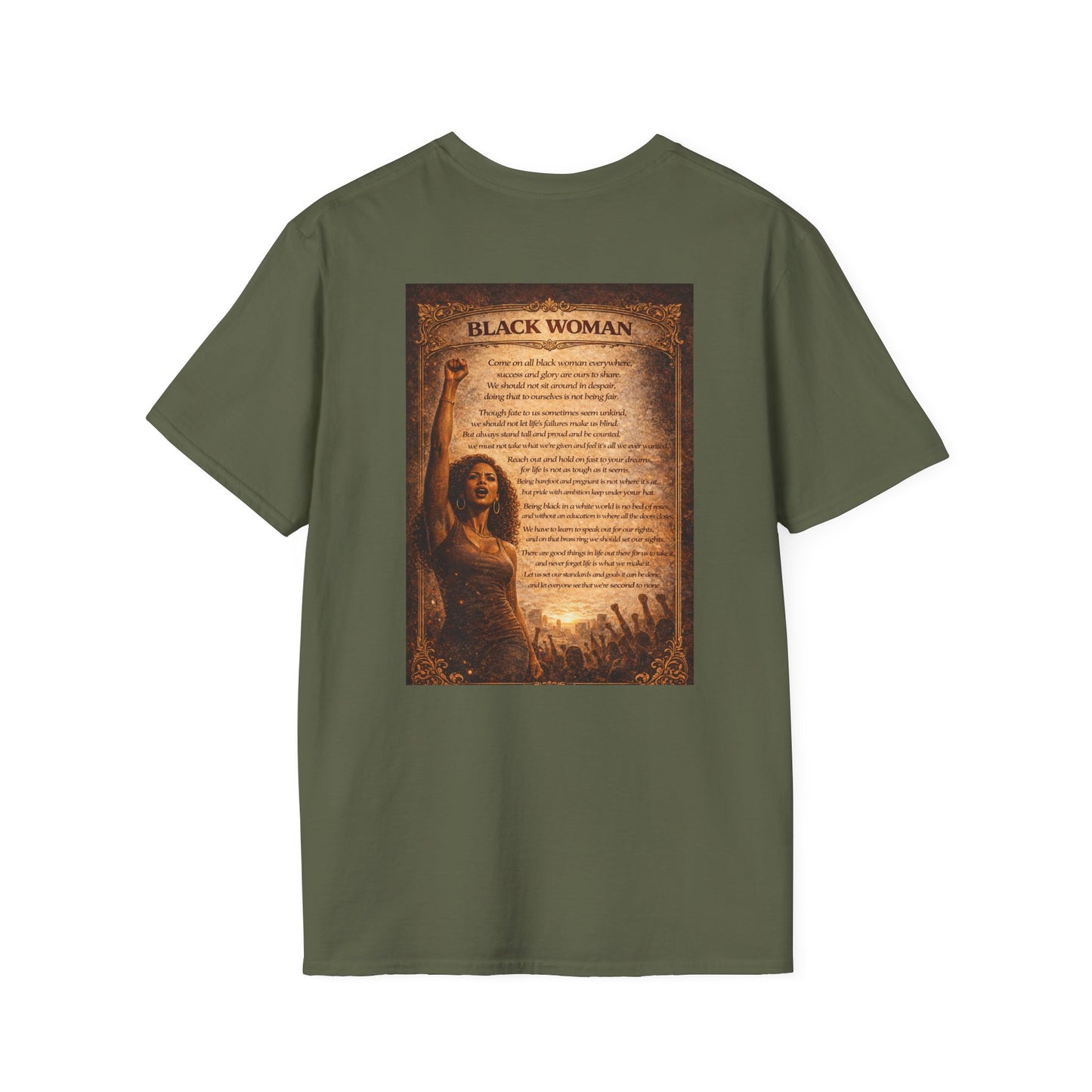 Black Woman - Unisex Softstyle T-Shirt